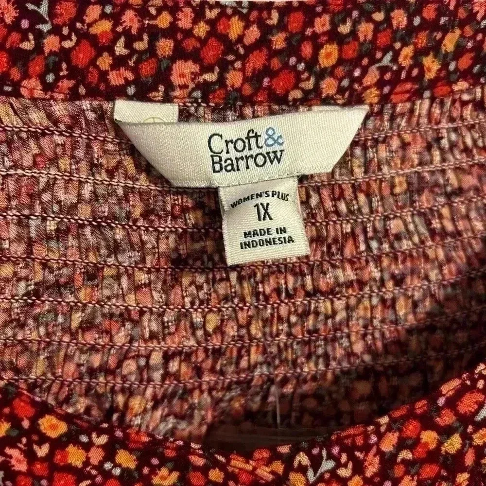 Croft&Barrow size 1x long sleeve blouse. NWT - Picture 4 of 13